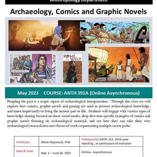 ANTH 391A: Archaeology, Comics and Graphic Novels flyer