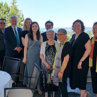 Chancellor's Reception with Honourary Doctorate recipient, Masako Fukawa, centre.  June 22, 2023.